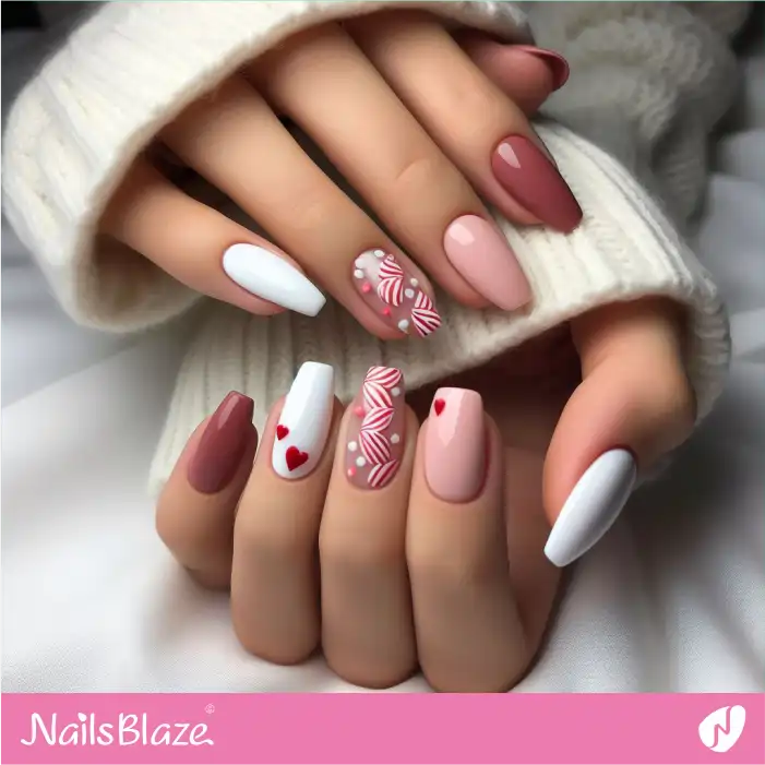Valentine Nails with Candy Design | Valentine Nails - NB2211